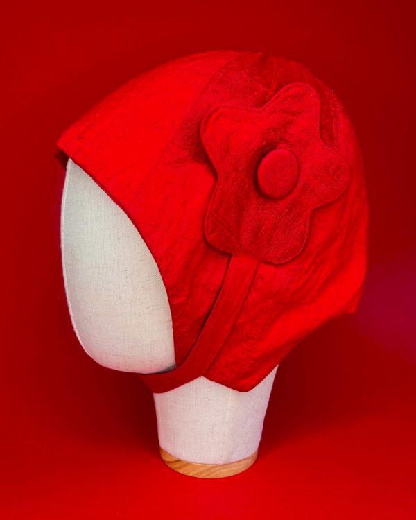 Paris Silk Bonnet Red