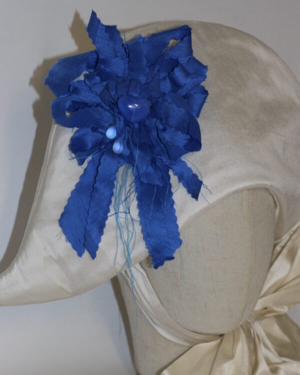 Something Blue Silk Brooch